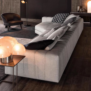 Sofá Seccional Cuadrado de Tres Plazas Minottii Freeman, Moderno y Minimalista, de Cuero Genuino, Ahorra el 80% de Dinero, Muebles de Lujo Personalizados - Product Image 5