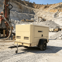 Compresseur d'air à vis diesel mobile P400 d'occasion, 11,3 m³/min, 87 kW, performance stable, pour travaux en carrière