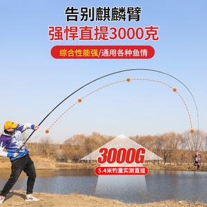 Canne à pêche télescopique Minglunru 8M légère en carbone haute performance, action extra rapide pour la pêche à la carpe en réservoir, en étang et à Taïwan - Product Image 5
