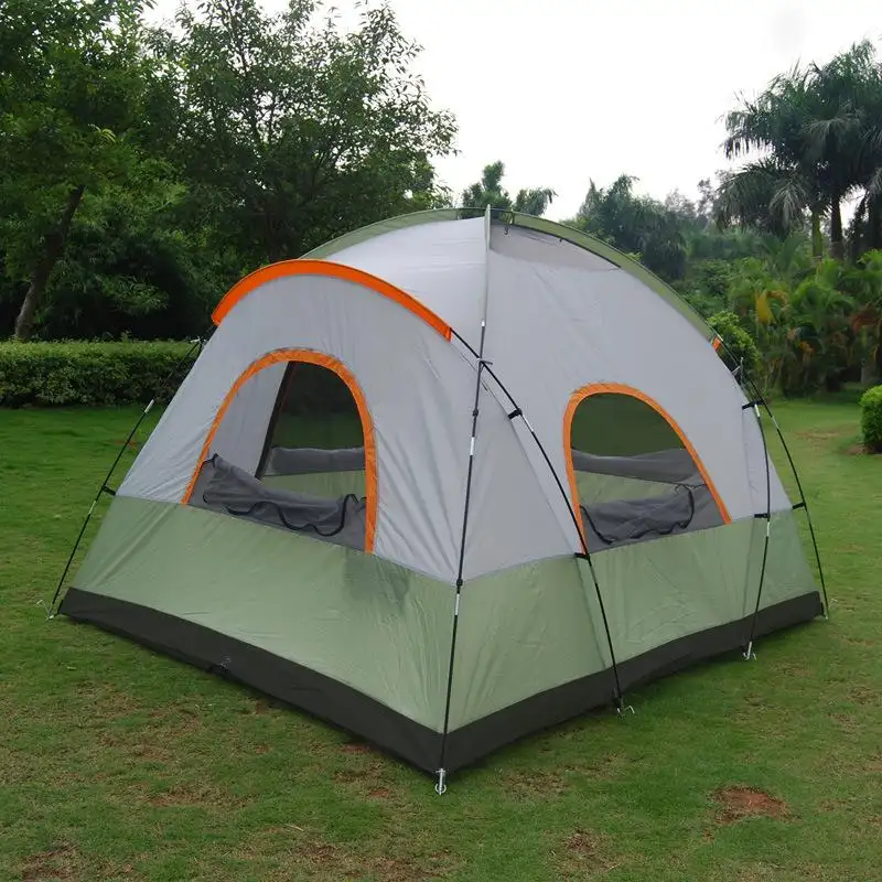Fabrika doğrudan satış açık 3-4 aile hesabı katlanır çift yağmur geçirmez Park piknik çadır kamp çadırı