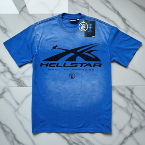 Kaos Vintage 100% Katun dengan Cetakan Hell Star, Oversized Streetwear Top Unisex, Longgar, Gaya Hip Hop Amerika untuk Musim Panas - Product Image 3