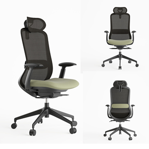 Chaise de bureau ergonomique pivotante à dossier haut en maille, réglable en hauteur, en aluminium moderne, de la marque <span class=keywords><strong>Koho</strong></span> pour les grandes marques - Product Image 1