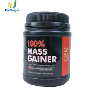 Gainer de masse 100% protéiné en poudre, saveur brownie au chocolat, 500g, pour la croissance musculaire