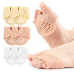 Penyangga Jari Kaki Tiga Lubang SEBS Berlubang Tebal, Korektor Bunion, Penyerap Guncangan, Bantalan Pijat Telapak Kaki Depan, Penyangga Jari Kaki - Product Image 1