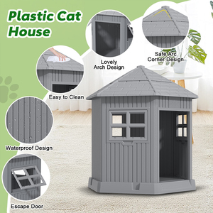 ARRU豪华狗屋系列户外防雨塑料狗屋带窗户 - Product Image 5