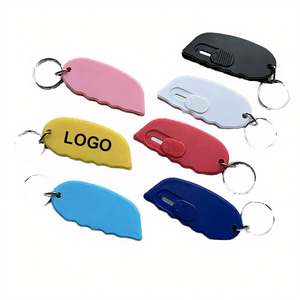 Personalized Mini Retractable Utility Knife Keychain - Portable <b>Box</b> Cutter & Letter Opener for Welcome Gifts - Product Image 2