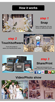 Gönderime Hazır Mirrorbooth 65 inç Parti Fotoğraf Kabini Sihirli Ayna Fotoğraf Kabini Düğünler İçin