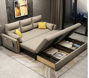 आधुनिक रहने वाले कमरे के सोफे बिस्तर उच्च गुणवत्ता वाले कपड़े असबाब - Product Image 2