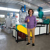 Ligne de recyclage de film plastique HDPE/LDPE/LLDPE/PE/PP/PC avec machine de granulation à moteur unique pour usine de fabrication – Nouveau modèle