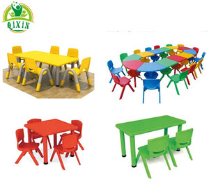 Mầm Non Trẻ Em Bàn Hình Chữ Nhật Sáu Chỗ Ngồi Cháy Bằng Chứng Tấm Môi Trường Sinh Viên Bảng (QX-18199B) - Product Image 2