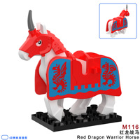 Ensemble de blocs de construction War Horse, figurines de chevalier médiéval à assembler, jouets éducatifs à assembler soi-même pour enfants, jeu créatif