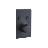 Système de douche encastré complet, mitigeur mural dissimulé, douche pluie thermostatique intégrée pour salle de bain