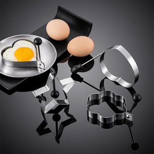 CX0311 Aksesori dapur baja tahan karat, cetakan telur dan cetakan panekuk untuk memasak rumah cincin telur dan pembentuk alat masak telur - Product Image 5