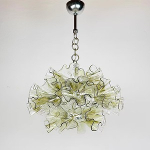 Floral Glass Chandelier 45 Cm Diameter Round <b>LED</b> <b>Light</b> Fixture For Bedroom Restaurant Lighting - Product Image 2
