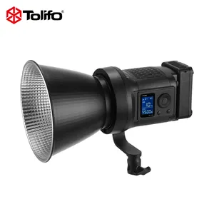 Tolifo COB-Luz LED de vídeo de estudio de fotografía con control remoto inalámbrico de alta CRI 135W