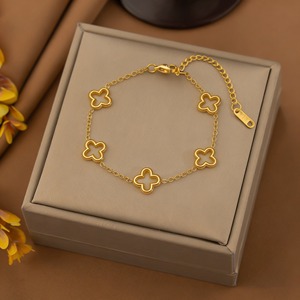 Bracciale Ipoallergenico in <span class=keywords><strong>Acciaio</strong></span> Inossidabile 316L Placcato Oro per Donna, Vendita all'Ingrosso - Product Image 5
