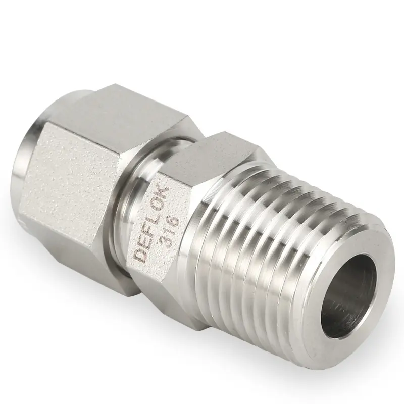 Tube fitting Metal 316 Stainless Steel 3/8 inch NPT 1/2 Compression Fitting Swagelok Male Connector Instrument Fittings Tubing