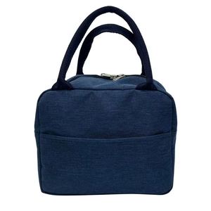 Sac isotherme de pique-nique classique en tissu Oxford imperméable avec poignée en aluminium, personnalisable avec logo imprimé, pour le stockage des aliments en extérieur - Product Image 2