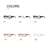 Gafas Ópticas de Alta Calidad para Mujer, Lentes con Protección Anti-Luz Azul, Montura Cuadrada TR90 con Patillas Gruesas, para Uso Diario