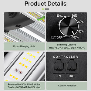 Lámpara de Cultivo LED <span class=keywords><strong>Flex</strong></span> 645, 2.8 Umol/J, Regulable, Certificación DLC/ETL/CE, Espectro Completo - Product Image 6
