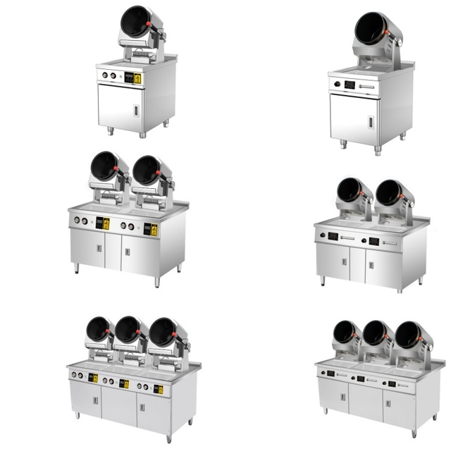 Commercial Modern Stainless Steel Automatic Stir Fry Machine Gas and Electric Heating Cooking Machine