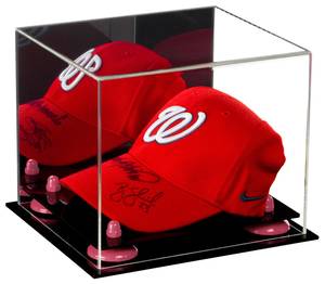 Espositore da Tavolo <span class=keywords><strong>in</strong></span> <span class=keywords><strong>Plexiglass</strong></span> per Cappelli da Baseball con Retro a Specchio Cubo <span class=keywords><strong>in</strong></span> Lucite per Memorabilia Scatola Espositiva <span class=keywords><strong>in</strong></span> Acrilico Trasparente con Supporti Dorati - Product Image 6