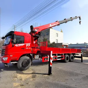 Chine Usine Cargo Grue 12 tom Télescopique Boom Hydraulique Camion Monté Grue Manipulateur avec Plafonniers