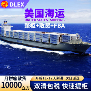 บริการขนส่งสินค้าทางทะเลแบบด่วน Dlex Us Ocean Freight FBA ระยะทางแรก คลังสินค้า 68 ลูกบาศก์เมตร LCL - Product Image 3