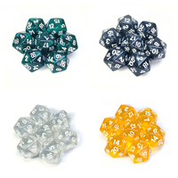 Dés à jouer en résine polyédrique vert foncé en gros, dés D20 pour jeux de rôle DND, dés acryliques personnalisés D20