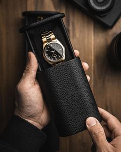 लक्जरी लाल चमड़े घड़ी स्ट्रैप उपहार बॉक्स पैकेजिंग पोर्टेबल खाली यात्रा एकल आयोजक घड़ी बॉक्स के साथ मामले - Product Image 6