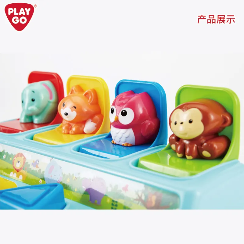 PLAYGO POP & SURPRISE ACTIVITIES幼児と幼児は子供の遊びのおもちゃのための教育的な動物のボタンを学びます