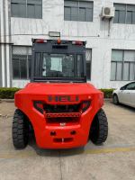 Truk Forklift Diesel HELI 7T Transmisi Otomatis, Tenaga Quanchai, Angkat 3M, Tiang Ganda.