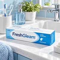 Boîte d'emballage personnalisée pour dentifrice et brosse à dents, boîte pliable en carton ivoire, boîte extérieure pour cadeau avec impression UV et laminage brillant