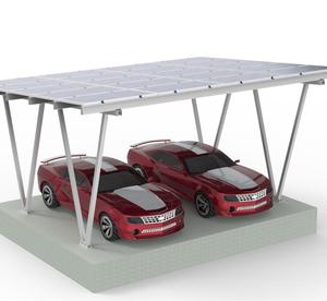10KW năng lượng mặt trời xe bãi đậu xe đổ khung nhôm không thấm nước cấu trúc năng lượng mặt trời xe carport hỗ trợ với bảng điều khiển năng lượng mặt trời carport hệ thống - Product Image 3