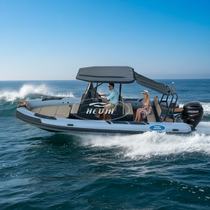 Bateaux <span class=keywords><strong>semi</strong></span>-rigides Transea de haute qualité 700 23 pieds en aluminium à double coque Orca/Hypalon/PVC, bateau gonflable de 7 <span class=keywords><strong>m</strong></span> avec toit <span class=keywords><strong>rigide</strong></span> - Product Image 1