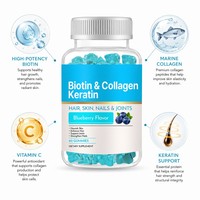 Gummies de Collagène Beauté Cheveux Peau Ongles, Vitamines Éclaircissantes pour la Peau, Gummies de Collagène Biotine en Forme d'Ours pour la Perte de Cheveux et la Repousse des Cheveux