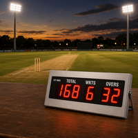 Tableau de score LED pour cricket avec télécommande sans fil, affichage numérique multi-innings pour le chronométrage des matchs