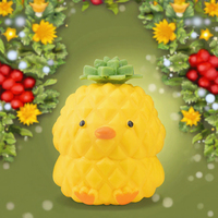 Jouet anti-stress Squishy Canard Ananas en TPR, jouet sensoriel à presser, animal mignon, cadeau pour enfants, idéal pour les fêtes et la décoration