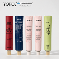 Tube cosmétique vide PBL YOHO 60ml 80ml avec bouchon à vis, impression personnalisée sérigraphiée et estampage or pour emballage de crème pour les mains OEM ODM CE