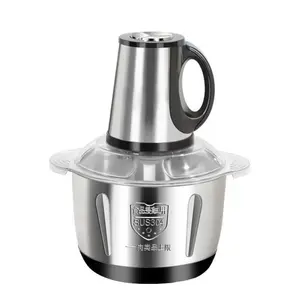 Mesin makanan plug baja 500w eu stainless mixer listrik mincer dengan mesin kaca cangkir penggiling daging untuk dapur