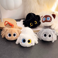Pendentif en peluche chat araignée créatif et amusant, plusieurs couleurs, porte-clés en peluche doux