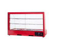 Vitrine chauffante pour aliments commerciaux avec porte en verre - Vitrine isolée électrique à 2 niveaux Fast Food Saulosent Tood Warhar
