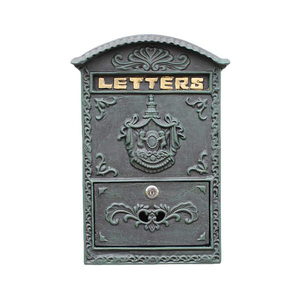 Vintage Outdoor Garden Black Wall Mounted Modern Postbox Mailbox