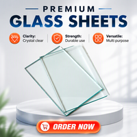 Prix d'usine, verre flotté transparent super fin personnalisé de 1 mm, 2 mm, 3 mm, 4 mm, 5 mm pour la construction