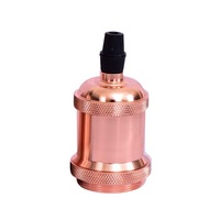 Douille de lampe vintage en bronze antique, base à vis E27 E26, support de suspension pour café, restaurant