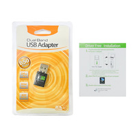 Controlador gratuito 650M Wi-Fi Dongle tarjeta adaptadora tarjeta de red inalámbrica portátil 650Mbps WiFi receptor transmisor para PC portátil