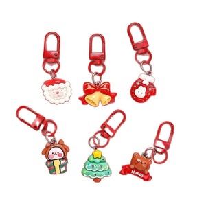 Llavero de decoración navideña, dije pequeño creativo de dibujos animados, dije para mochila de estudiante, decoración DIY para llavero - Product Image 1