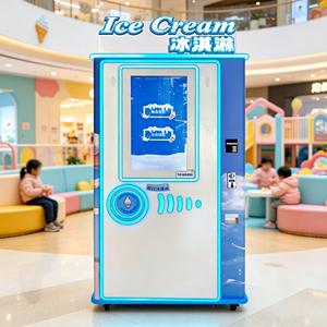 เครื่องขายไอศกรีมแบบอัตโนมัติเต็มรูปแบบพร้อมท็อปปิ้ง  ระบบหุ่นยนต์แขนกล  หน้าจอสัมผัส 32 นิ้ว  รองรับ WiFi  พร้อม SDK - Product Image 1