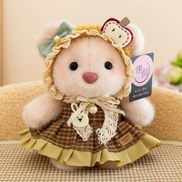 Boneka Beruang Ibu dan Bayi Lisa OEM ODM, Topi Bordir Renda, Boneka Super Lembut, Dekorasi Rumah, Hadiah Anak, Kenyamanan Emosional
