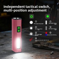 Mini lampe torche en alliage d'aluminium haute luminosité avec aimant puissant, batterie rechargeable, portable pour éclairage d'appoint extérieur